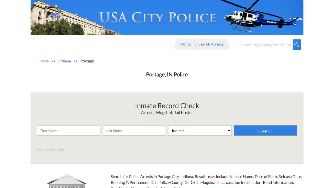 Portage, IN Police | Jail Records