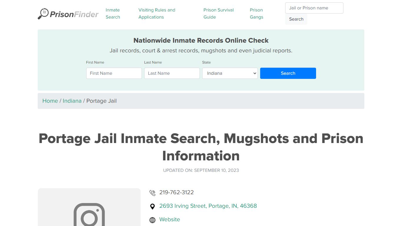 Portage Jail Inmate Search, Mugshots and Prison Information